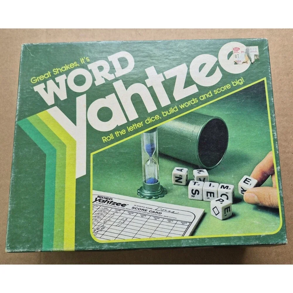 Vintage 1982 Word Yahtzee Game Milton Bradley E2801 Complete Classic Board Game